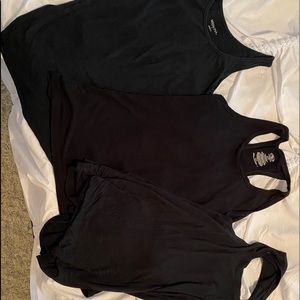Black tank lot of 3